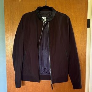 Zara Men's Black Bomber Jacket